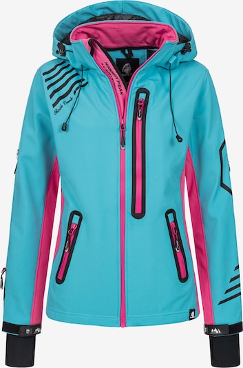 Rock Creek Outdoorjacke in türkis / pink / schwarz, Produktansicht