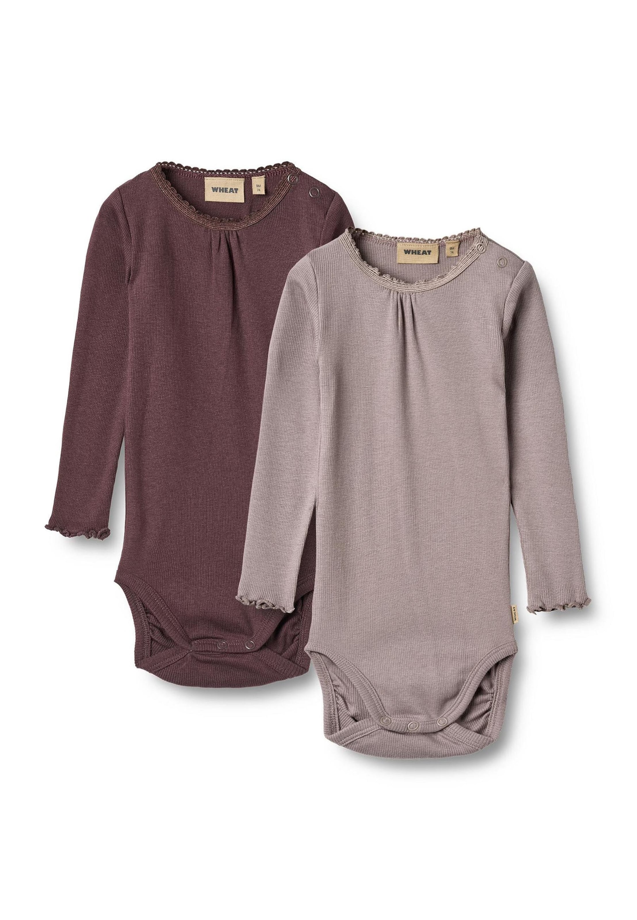 WHEAT - Pijama entero/body 'Lotta' en lila: frente