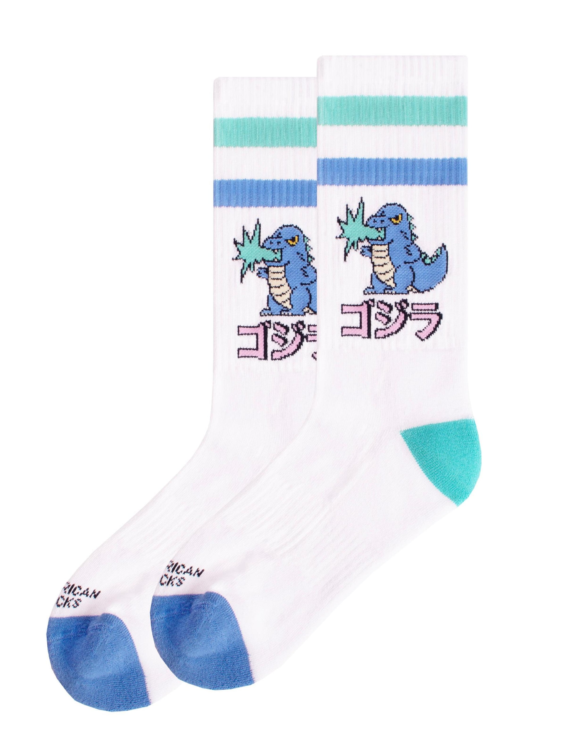 Chaussettes 'Gojira' American Socks en blanc : devant