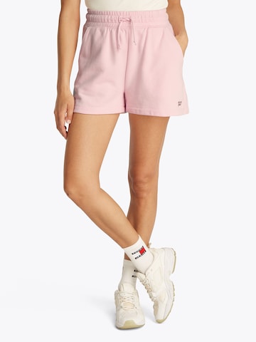 Tommy Jeans Loosefit Kalhoty – pink: přední strana