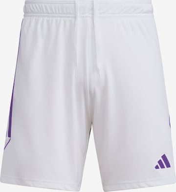 ADIDAS PERFORMANCE Regular Workout Pants 'Tiro 23 League' in White: front