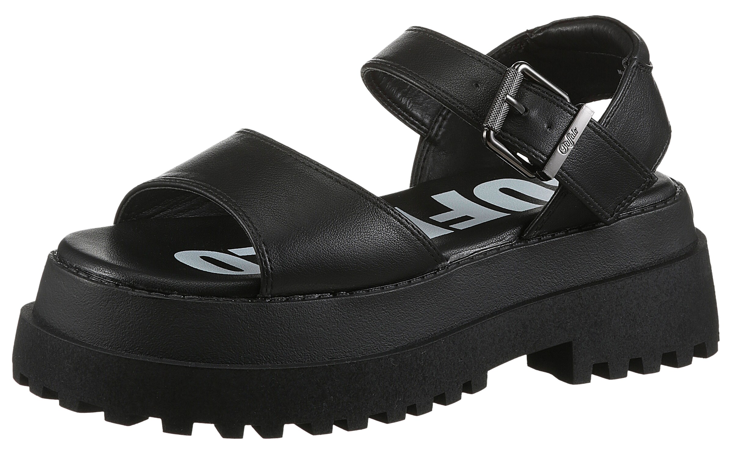 BUFFALO - Sandália 'Pluto Jojo' em preto: frente