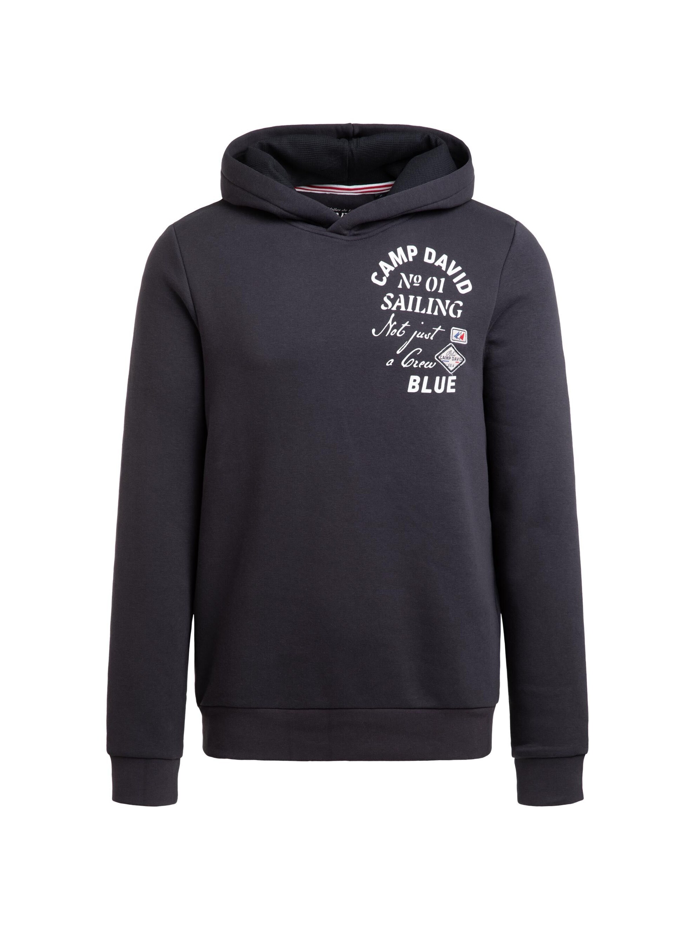 CAMP DAVID Hoodie mit Rücken-Artwork in S in blau, Produktansicht