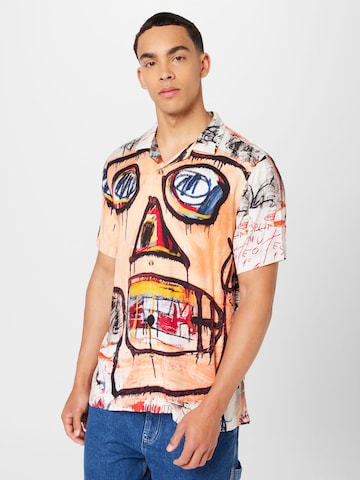 Cotton On Regular fit Button Up Shirt 'Basquiat' in Orange: front