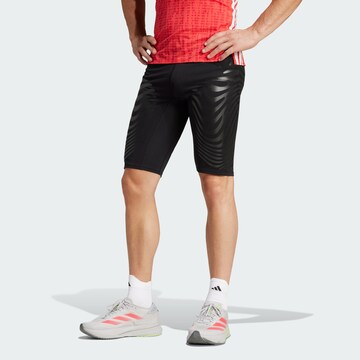 ADIDAS PERFORMANCE Skinny Sports trousers 'Adizero Control' in Black: front