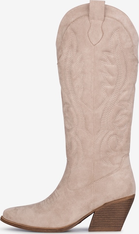 POSH by Poelman Cowboystiefel 'Jill' in Beige: Vorderseite