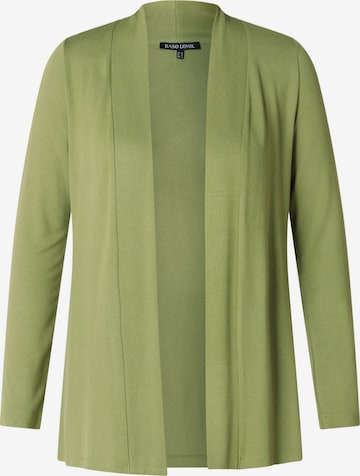 BASE LEVEL Knit Cardigan in Green: front