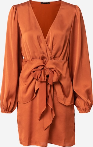 Robe 'Piper' Gina Tricot en marron : devant