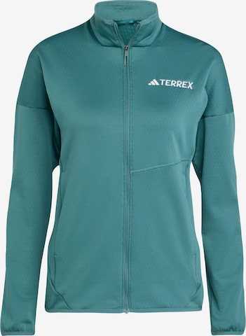 Giacca di pile funzionale 'Xperior' di ADIDAS TERREX in verde: frontale