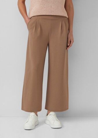 Wide Leg Pantalon s.Oliver en marron : devant