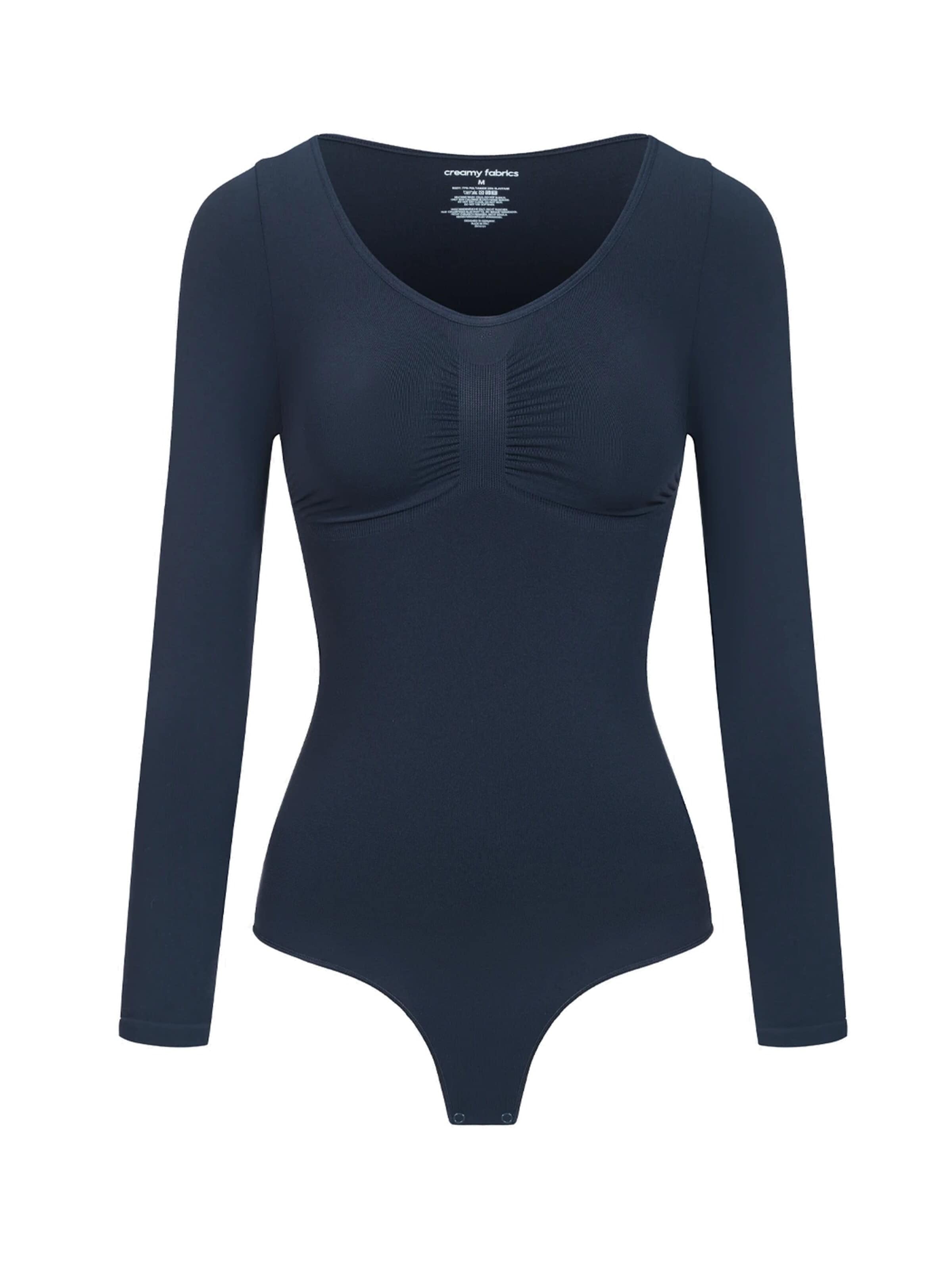 cfab Shaping Bodysuit 'Bodysuit Sculpting Shapewear Longsleeve mit String' in Blue: front