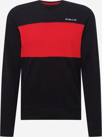 Sweat-shirt Petrol Industries en noir : devant