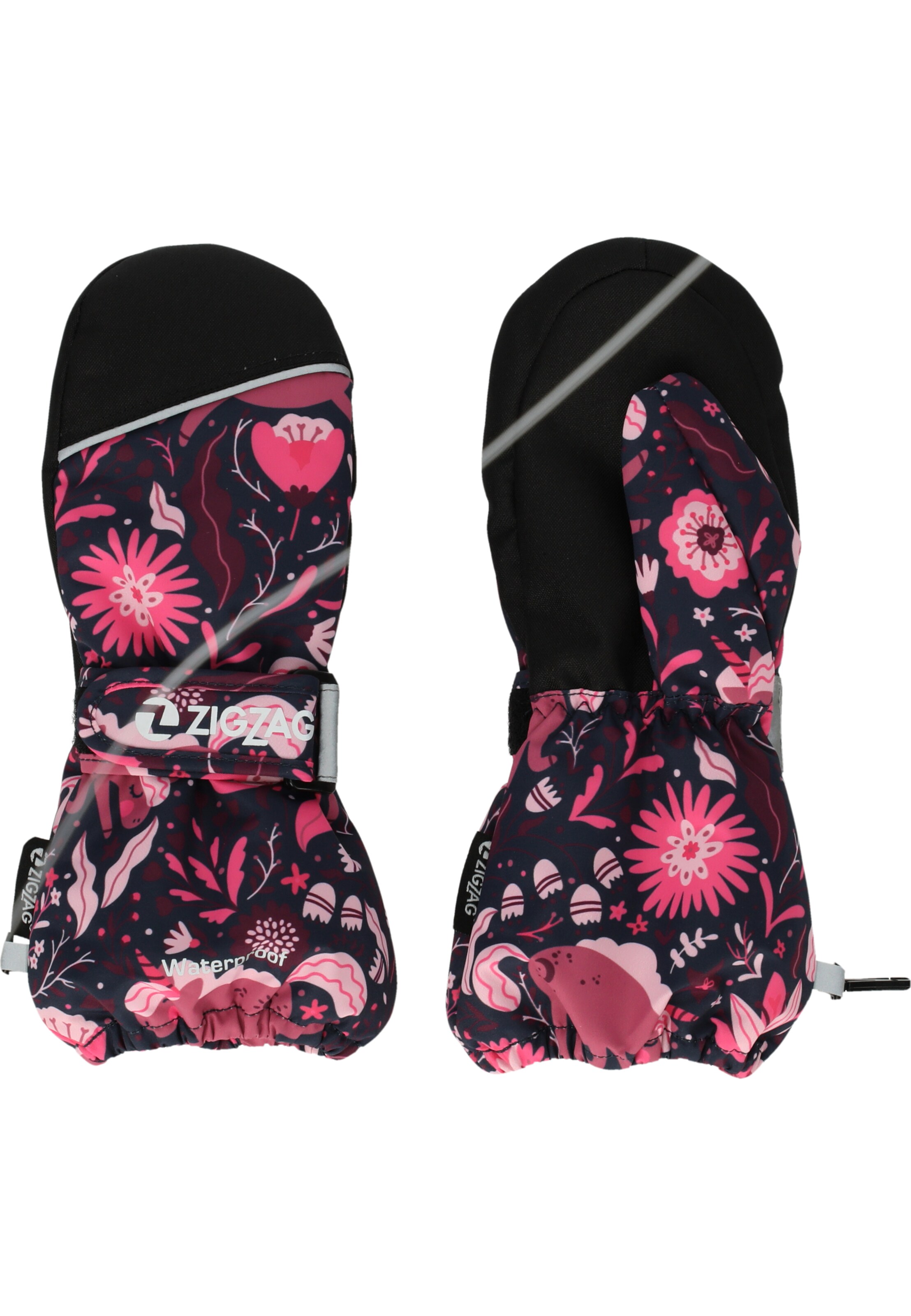 ZigZag Fäustlinge 'True Printed' in Pink: Vorderseite