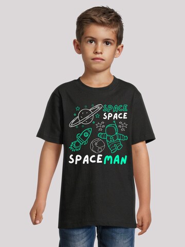 T-Shirt 'Spaceman Adventure' F4NT4STIC en noir : devant