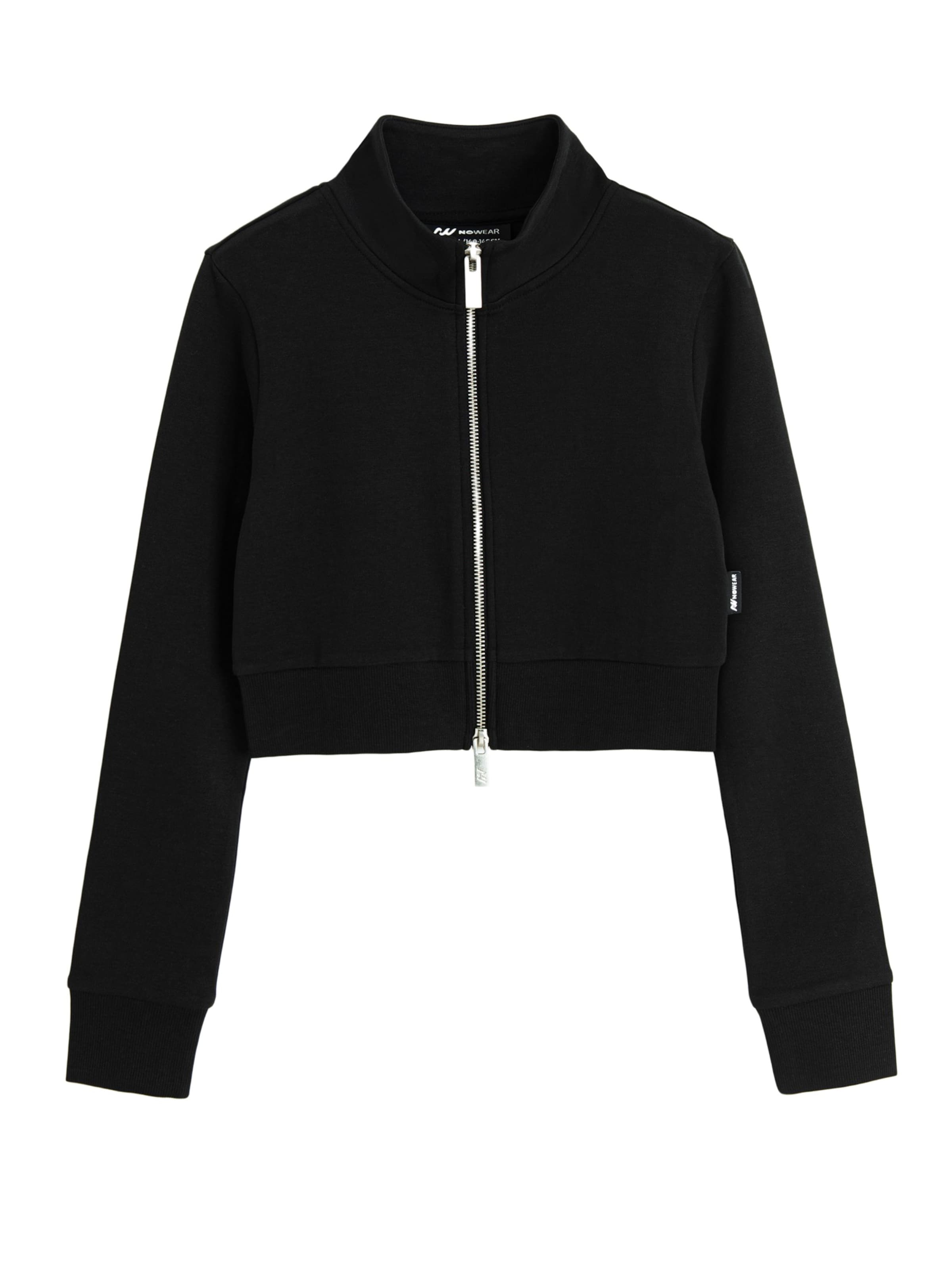 NoWear Zip-Up Hoodie in Black: front