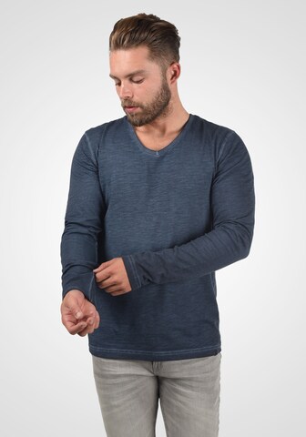 !Solid Langarmshirt 'Cornelio' in Blau: predná strana