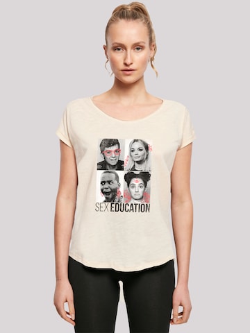 F4NT4STIC Shirt 'Sex Education Class Photos Netflix TV Series' in Beige: front
