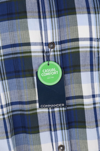 Commander Button Up Shirt in XS in Blue