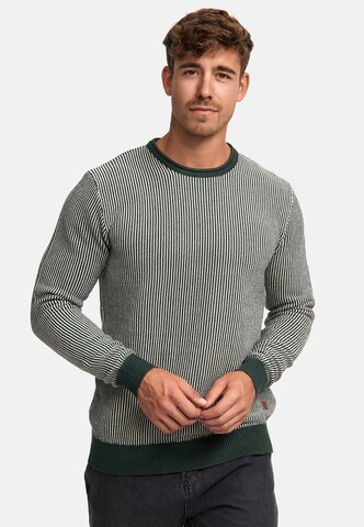 INDICODE JEANS Trui 'League' in Groen: voorkant