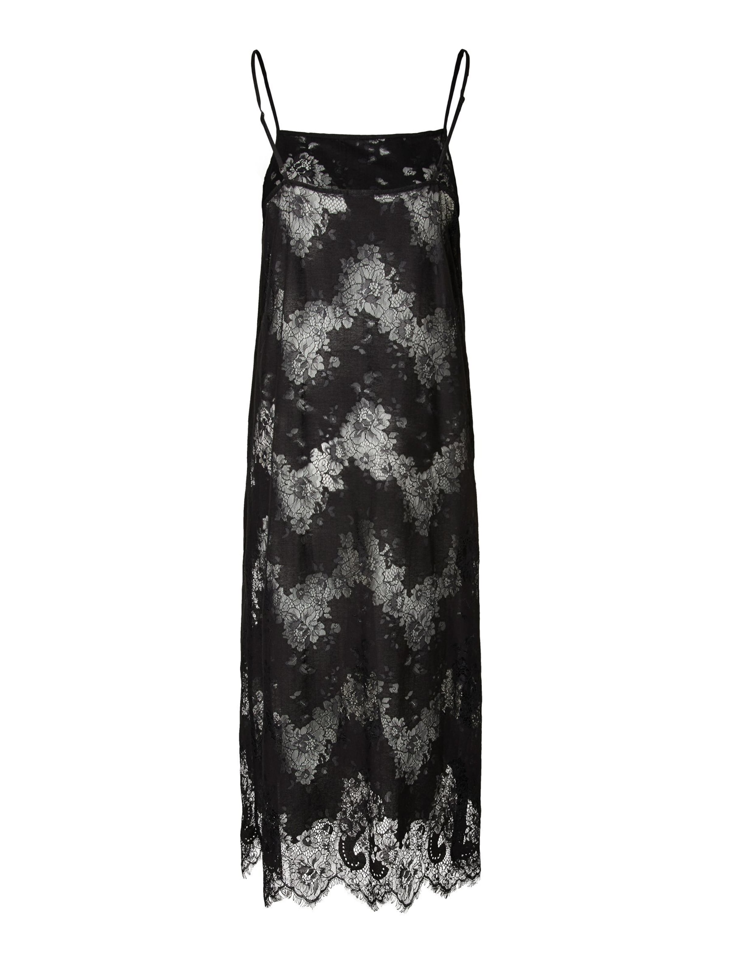 PIECES Jurk 'PCRINNE SPITZEN' in Zwart