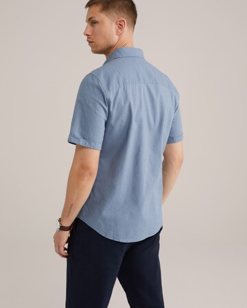 Coupe regular Chemise WE Fashion en bleu