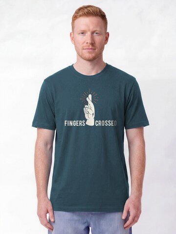 T-Shirt Watapparel en bleu : devant