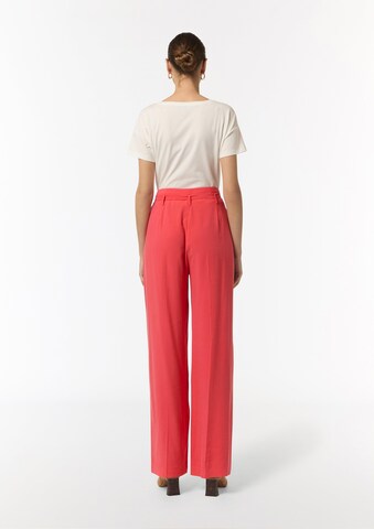 Wide Leg Pantalon à plis COMMA en rouge