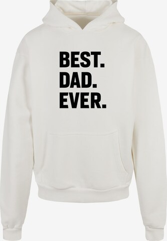 Merchcode Sweatshirt  'Fathers Day - Best Dad Ever' in Weiß: predná strana