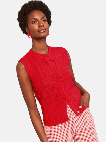 love & roses - Colete de malha em vermelho: frente