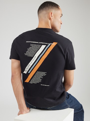TOM TAILOR DENIM T-Shirt in Schwarz: Vorderseite
