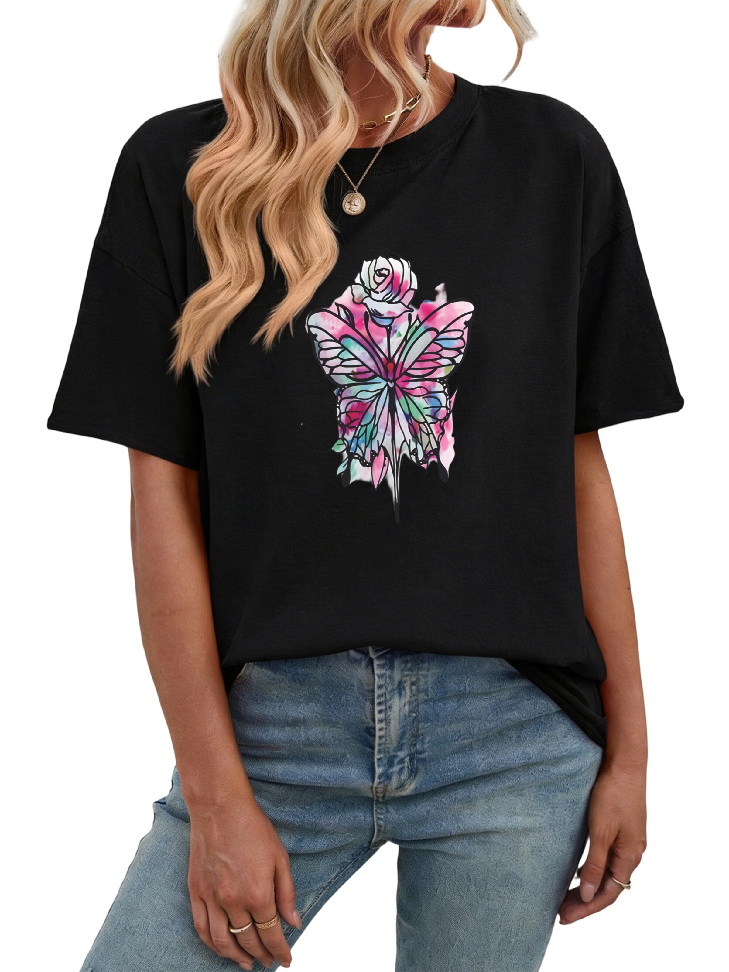 GORHEY Oversized shirt in Zwart: voorkant