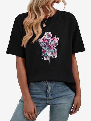T-shirt oversize GORHEY en noir : devant