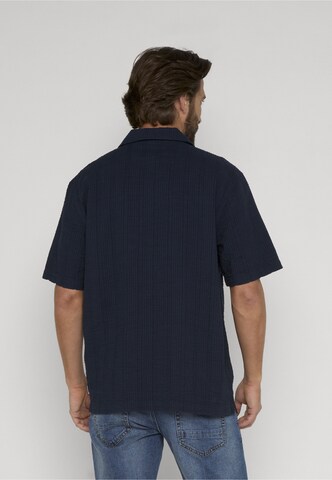 INDICODE JEANS - Ajuste regular Camisa 'Waves' en azul