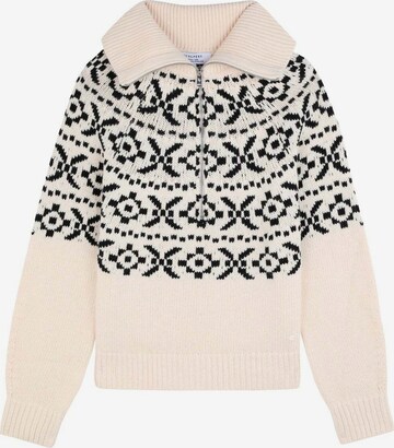 Scalpers Pullover 'Zipper Jumper ' i beige: forside