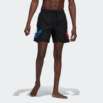 ADIDAS ORIGINALS Swimming shorts 'Adicolor' in Black: front