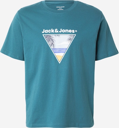 JACK & JONES Majica 'JJPERRY' u plava / petrol / narančasta / bijela, Pregled proizvoda