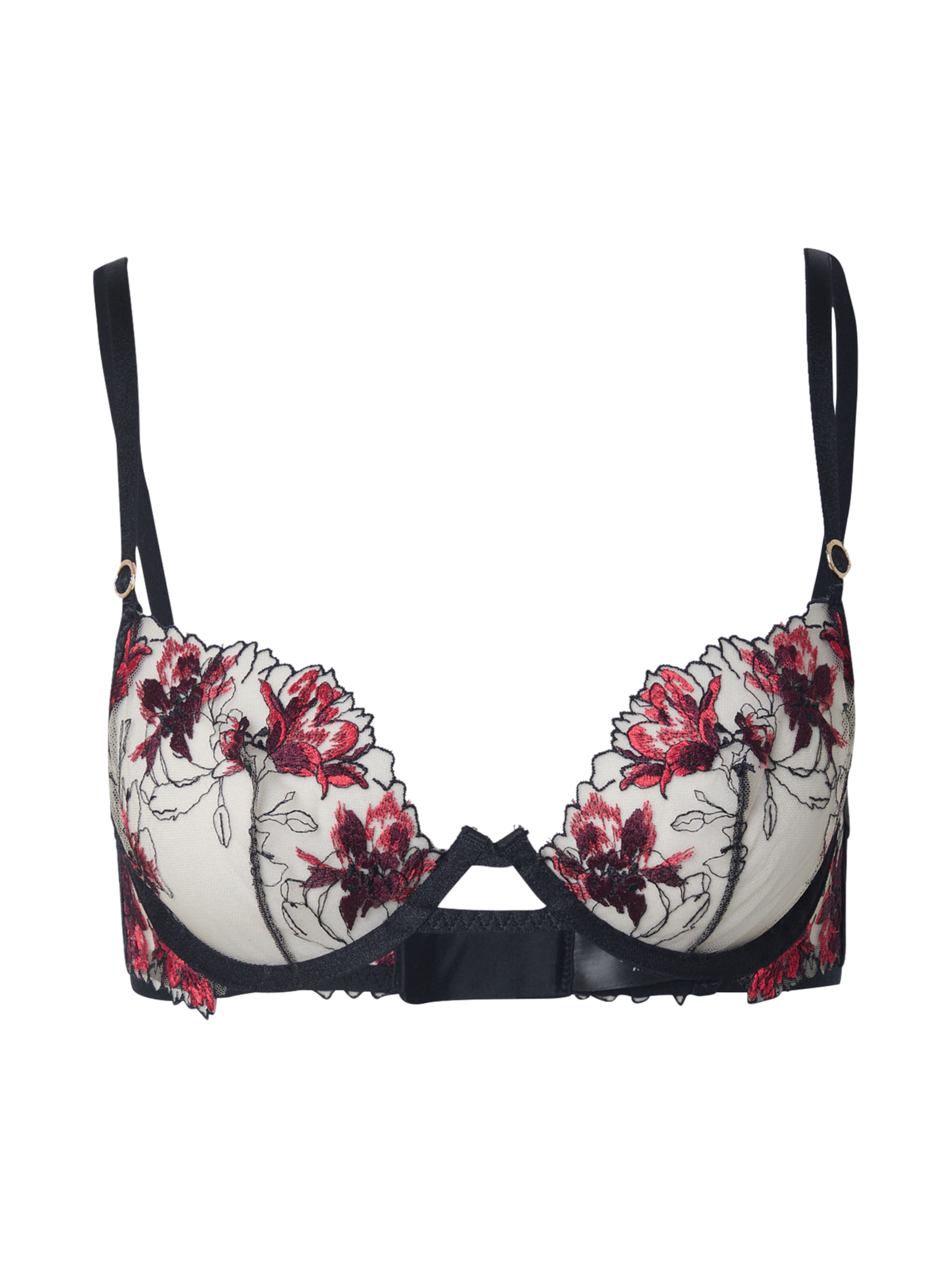 melns Bluebella Trijstūra formas Krūšturis 'Calista': no priekšpuses