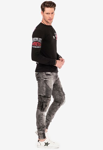 CIPO & BAXX Regular Cargo Jeans 'Slate' in Black