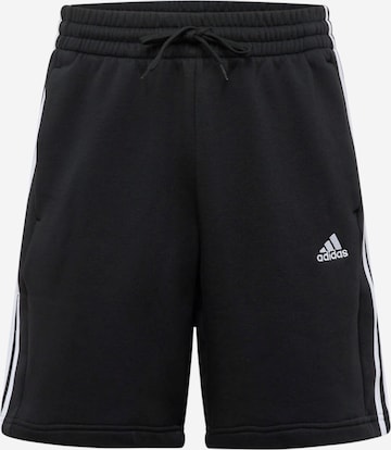 ADIDAS SPORTSWEAR Regular Workout Pants 'Essentials' in Black: front