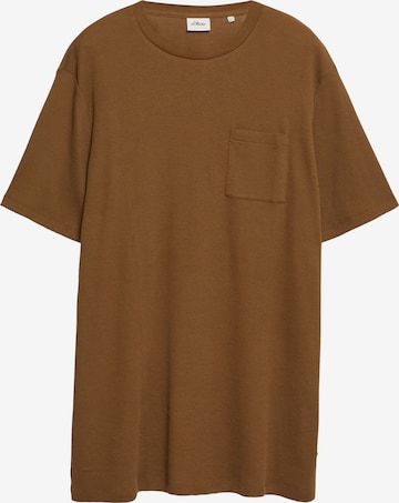 s.Oliver Shirt in Bruin: voorkant