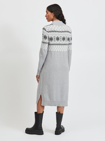 VILA Knitted dress 'Ril' in Grey