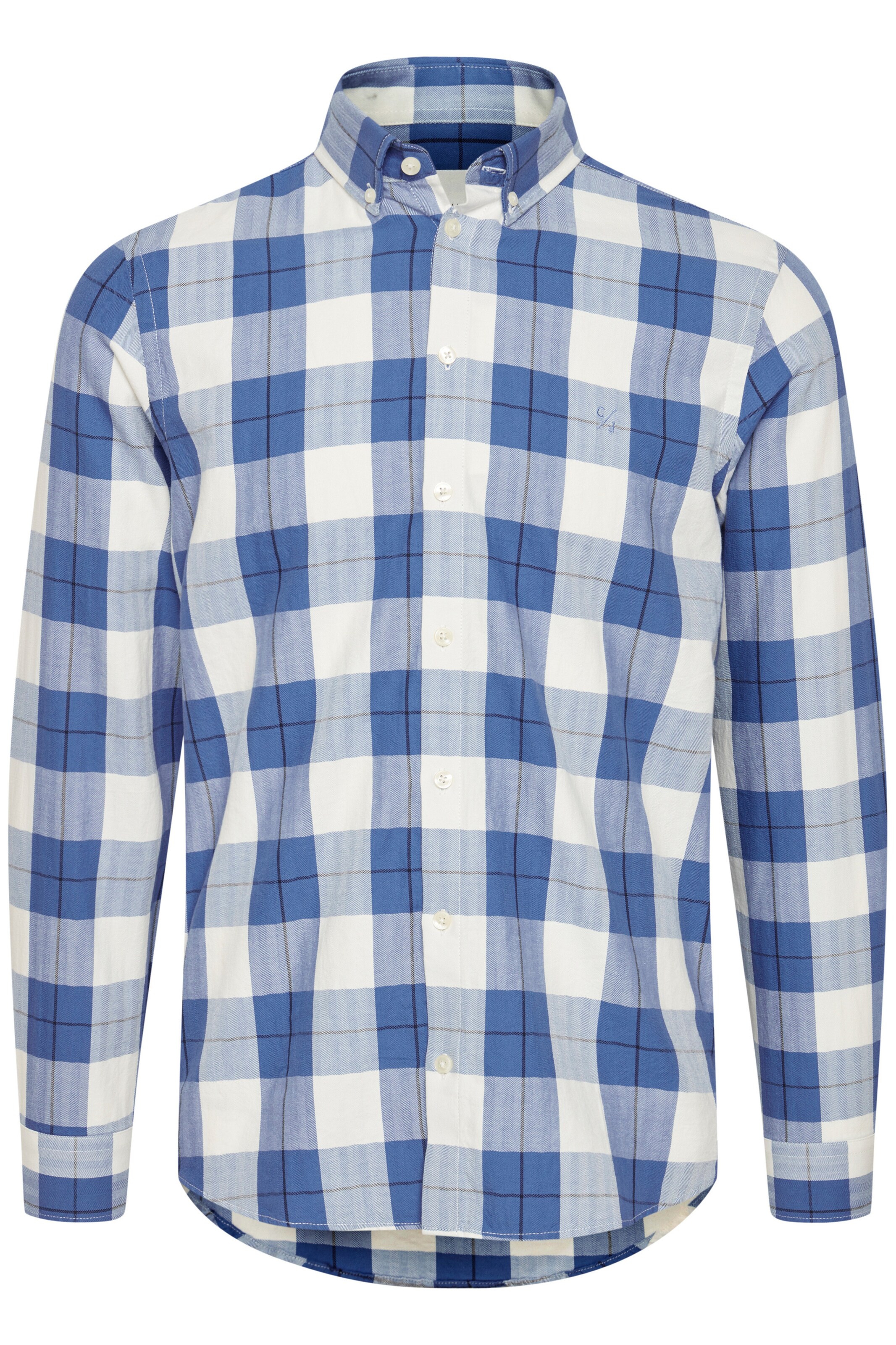 Casual Friday Regular Fit Hemd 'Anton' in Blau: Vorderseite