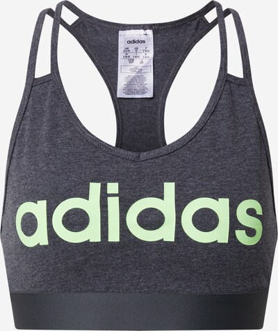 ADIDAS PERFORMANCE Soutien-gorge de sport en gris chiné / vert fluo, Vue avec produit