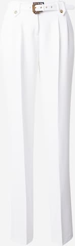 Versace Jeans Couture Regular Pleat-front trousers in White: front