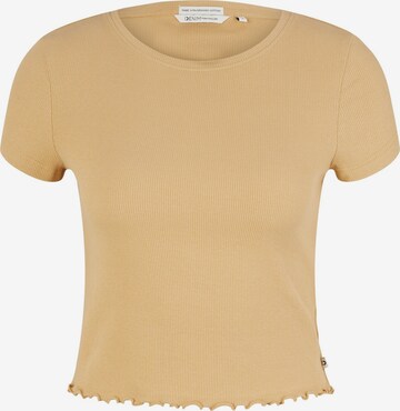 T-shirt TOM TAILOR DENIM en beige : devant