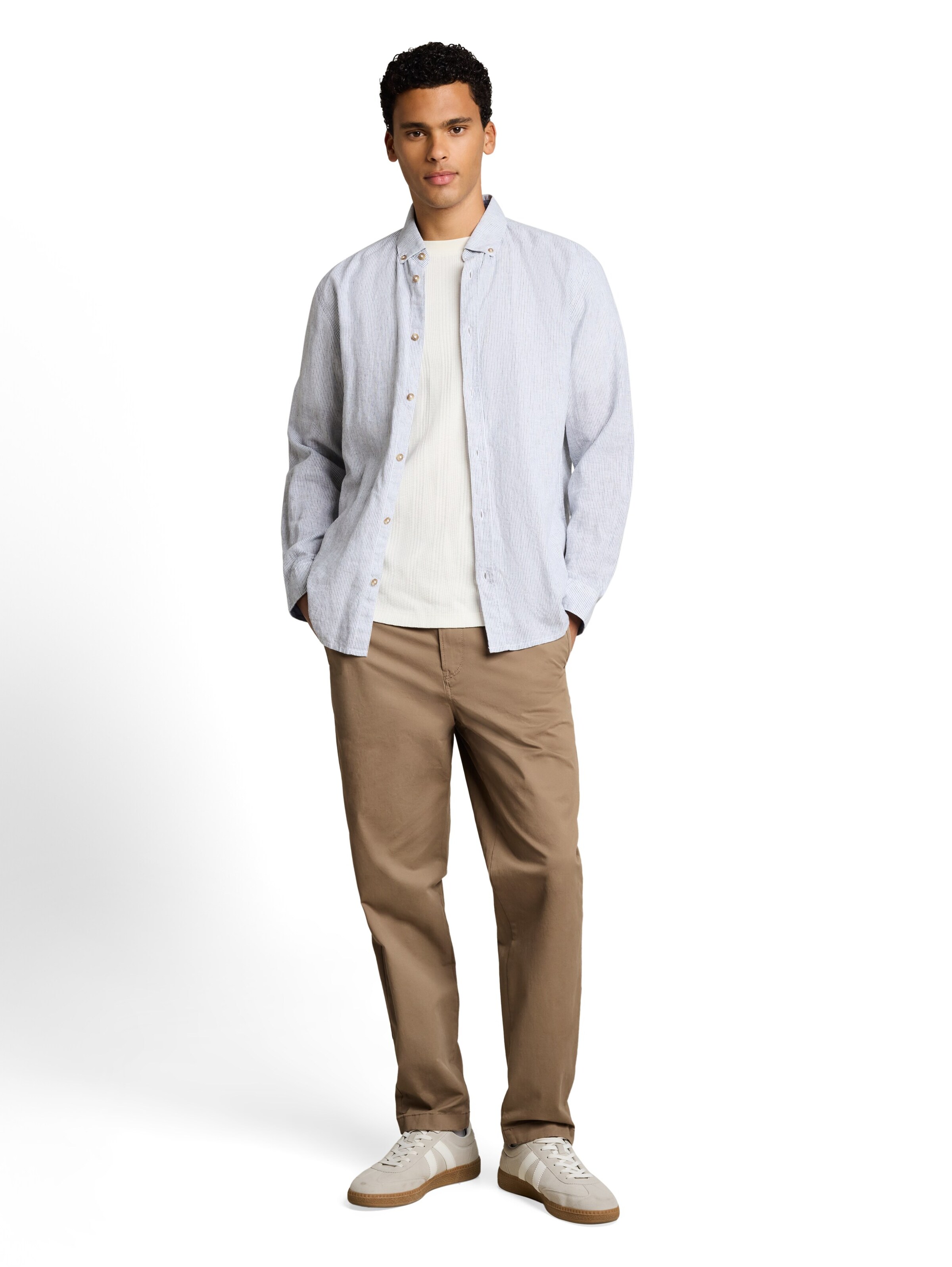 Loosefit Pantalon chino TOM TAILOR DENIM en marron