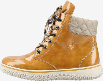 Rieker Lace-Up Ankle Boots in Yellow