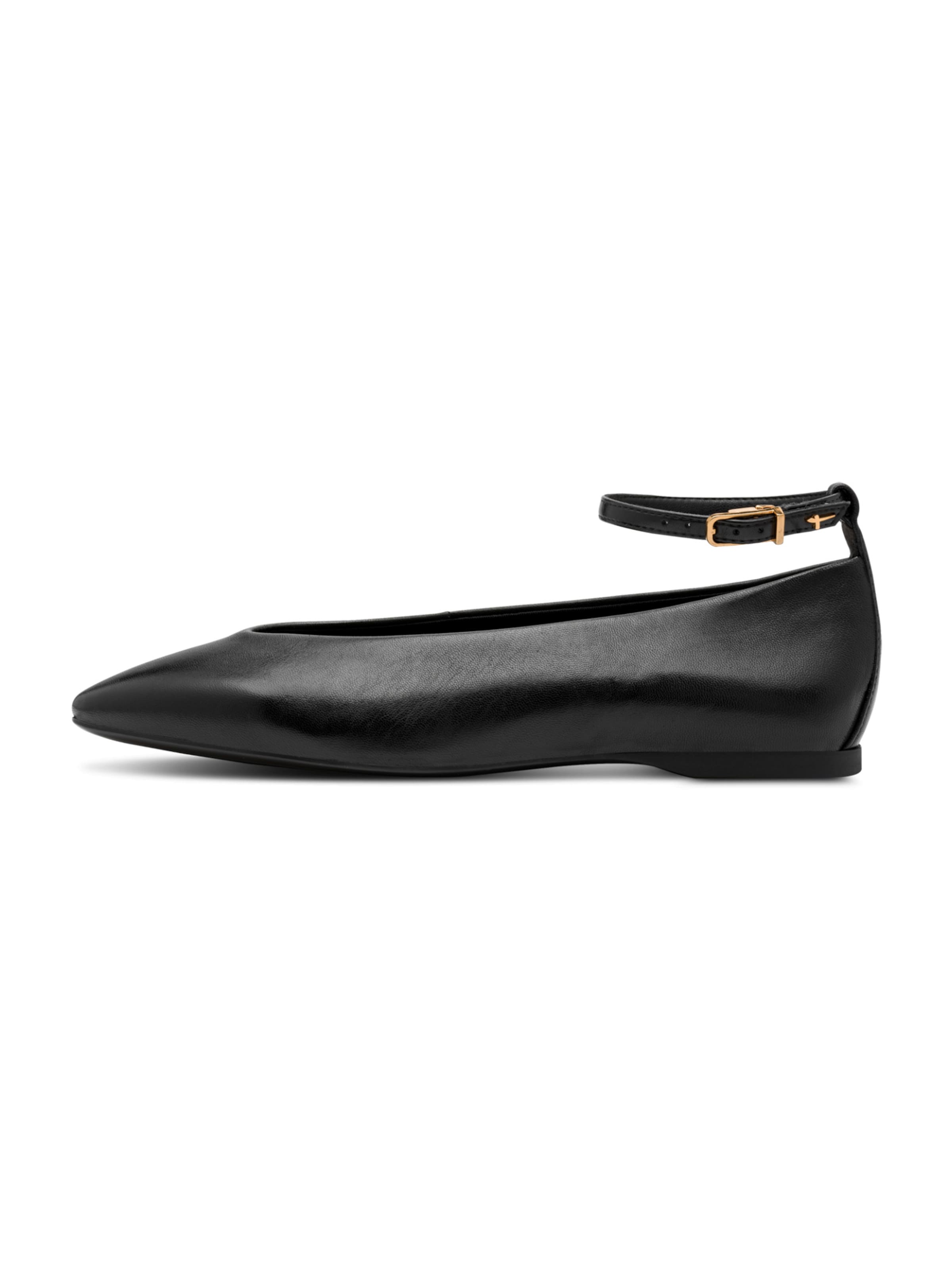 Tamaris Ballet Flats with Strap in Black