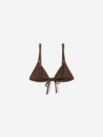 Bershka Triangel Bikinitop in Geel