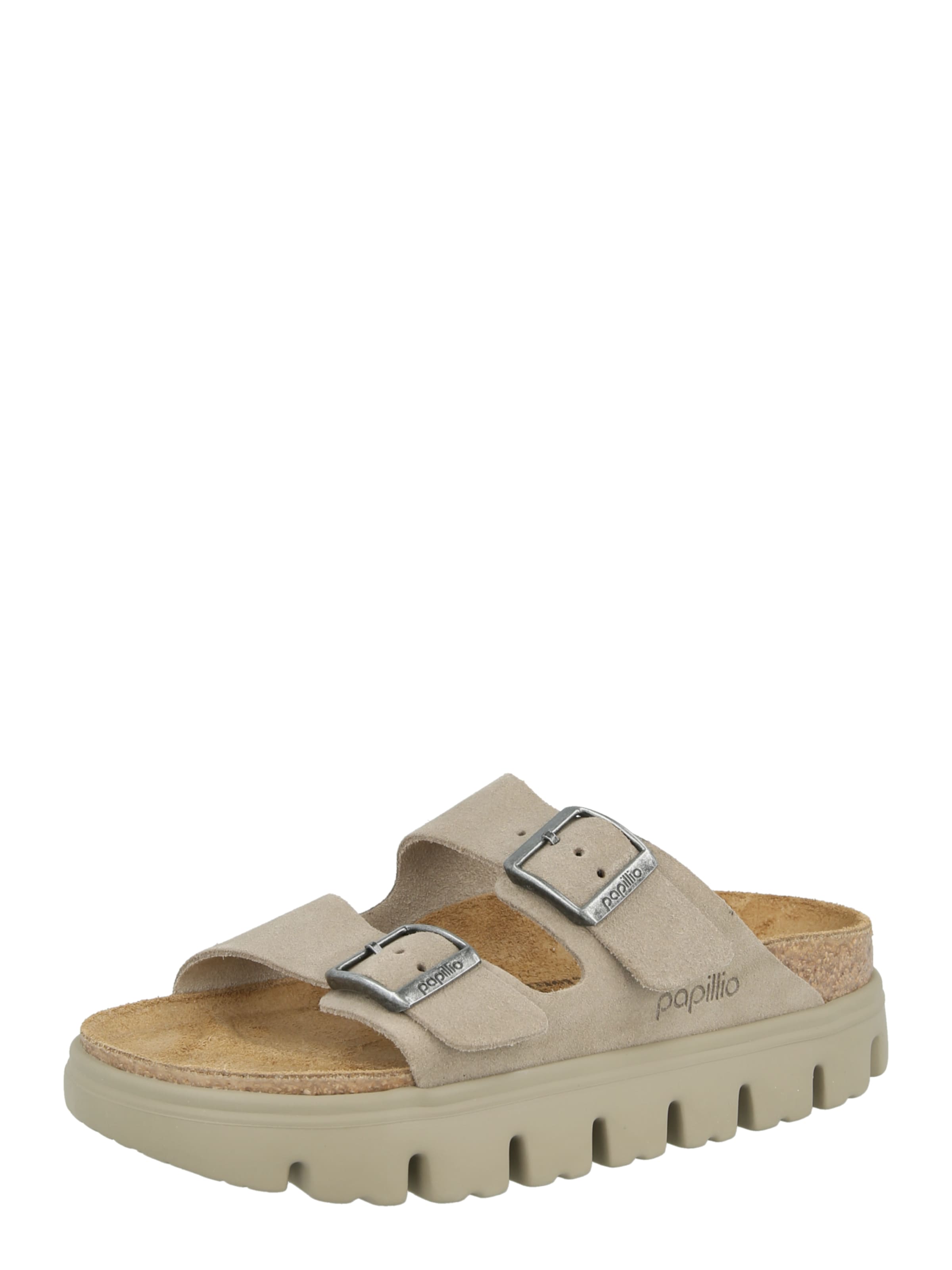 BIRKENSTOCK Чехли 'Arizona' в сиво: отпред